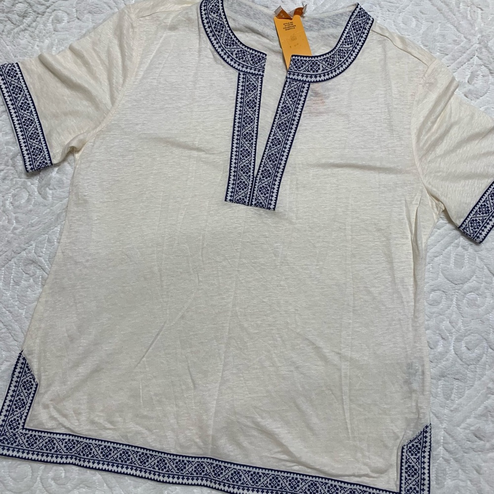 NWT TORY BURCH Brinda Tee SZ L